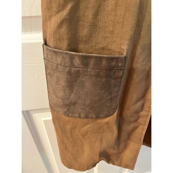 Millard Fillmore X Anthropologie Olive Drab Linen Blend Jacket sz S EUC - Picture 3 of 7